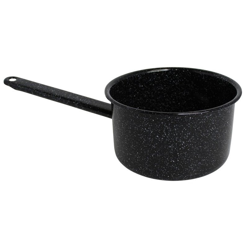 Mirro 1 Quart Enamel Sauce Pan with Speckled Finish - Image 1